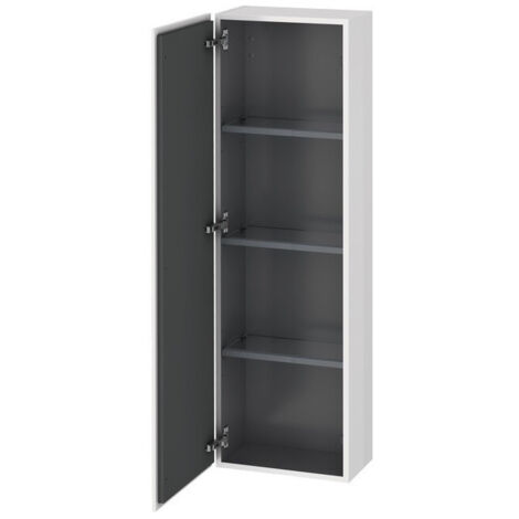 Armoire Duravit L-CUBE 400x243x1320mm ouverture droite blanc brillant