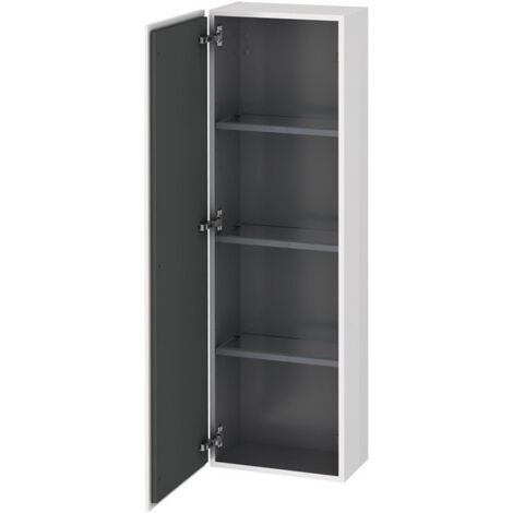 Armoire Duravit L-CUBE 400x243x1320mm ouverture gauche blanc brillant lack