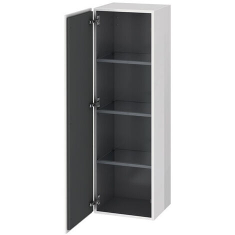 Armoire Duravit L-CUBE 400x363x1320mm ouverture droite blanc mat
