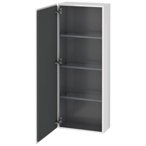 Armoire Duravit L-CUBE 500x243x1320mm ouverture droite blanc brillant lack