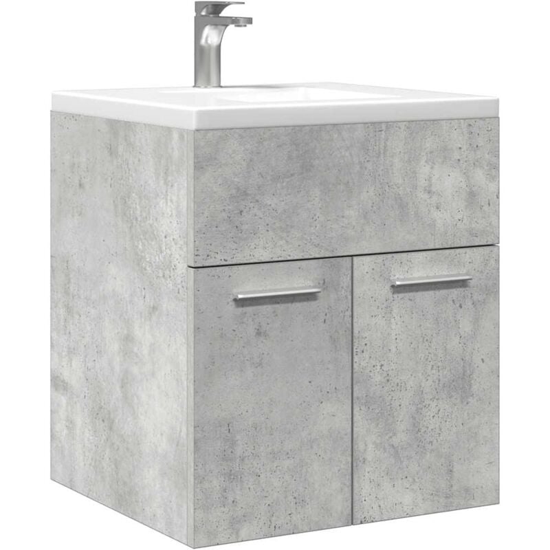 vidaXL Armoire de lavabo de salle de bain gris béton 41x38,5x46 cm