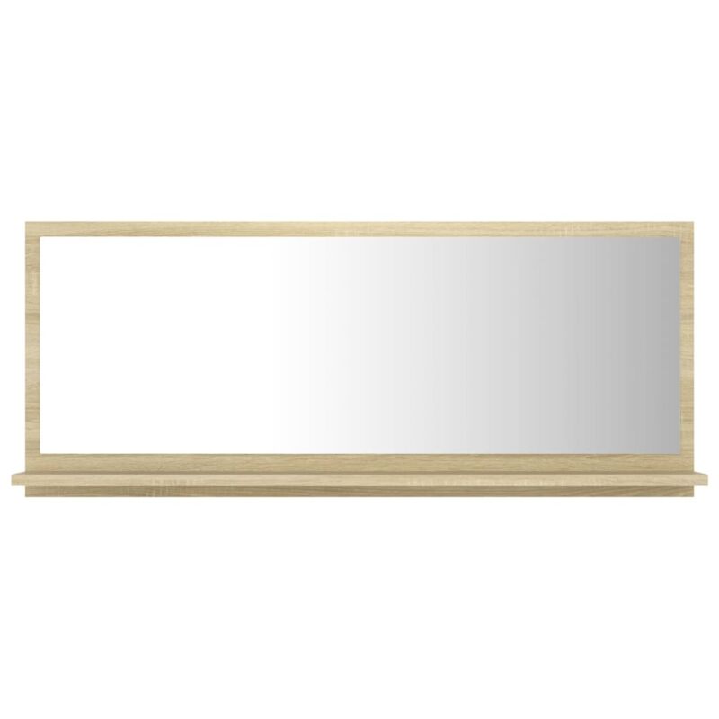 vidaXL Miroir de salle de bain Chêne sonoma 90x10,5x37 cm Aggloméré