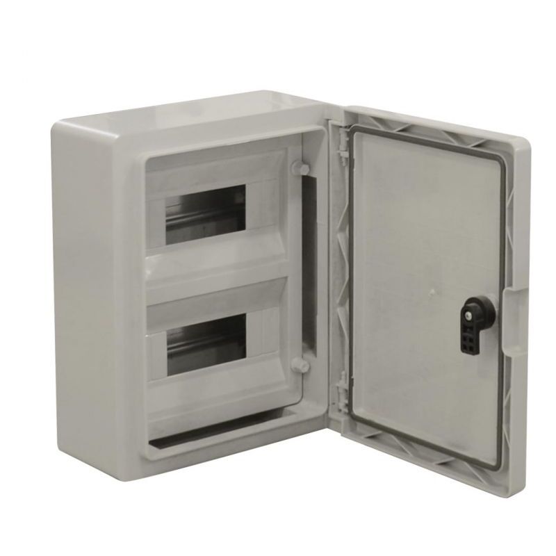 Em Distribution - Armoire électrique 18 modules 330x250x130mm étanche IP65 - Porte pleine - avec rail din