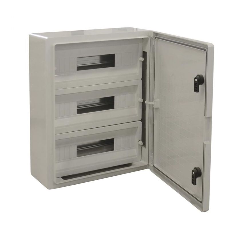 Em Distribution - Armoire électrique 51 modules 500x400x175mm étanche IP65 - Porte pleine - avec rail din