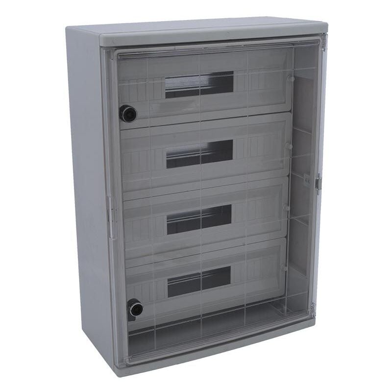 Em Distribution - Armoire électrique 68 modules 600x400x200mm étanche IP65 - Porte transparente - avec rail din