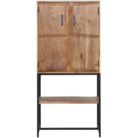 Armoire en bois d'acacia et métal Ava