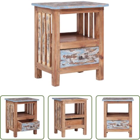 Armoire en bois -  Table de chevet 41x30x50 cm bois d'acajou massif