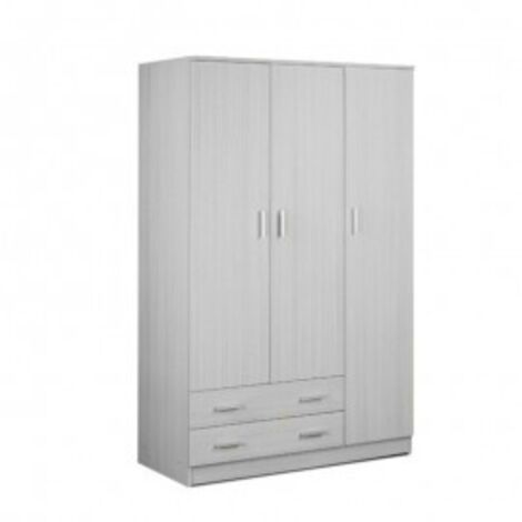 Armoire en bois trois portes deux tiroirs Eucalipto 115x52x h182 cm