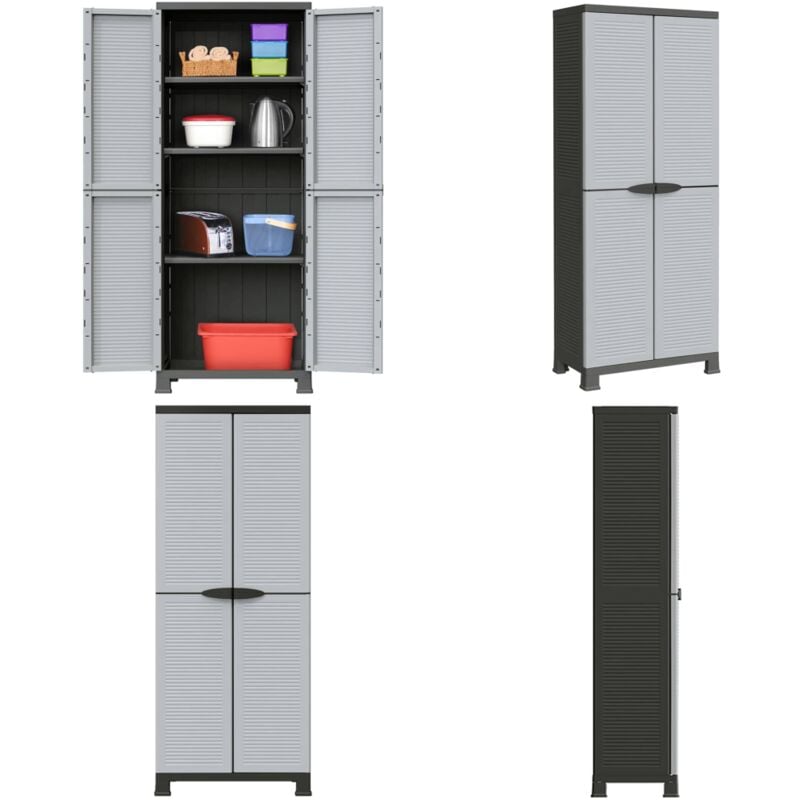 Armoire en plastique 68x39x171,5 cm - Meuble De Rangement - Armoire De Rangement - Armoire Plastique - Rangement Intérieur - Organisation Maison