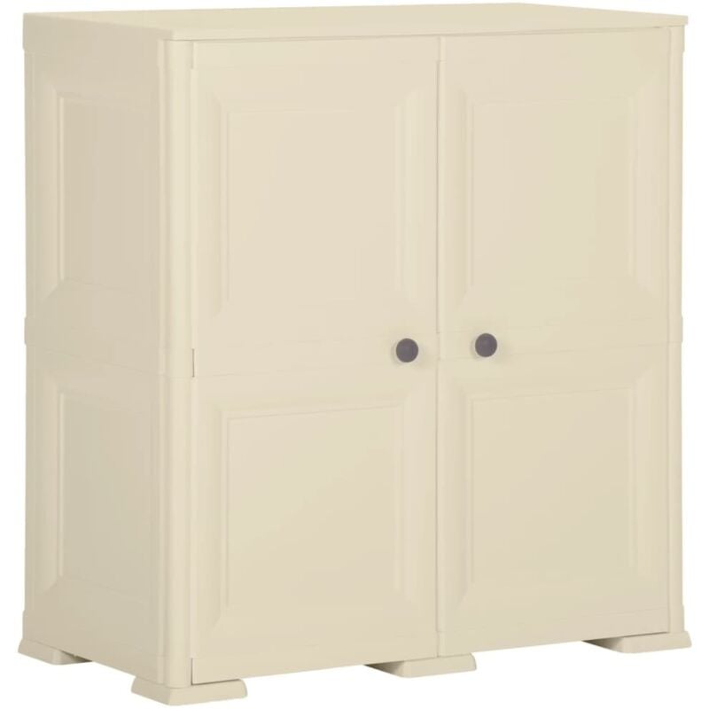 Vidaxl - Armoire plastique 79x43x85,5 cm design de bois blanc angora