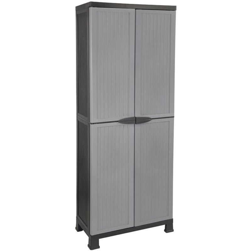Thinia Home - Armoire en résine pour l'extérieur avec armoire à balai et 4 étagères 171x68x39cm