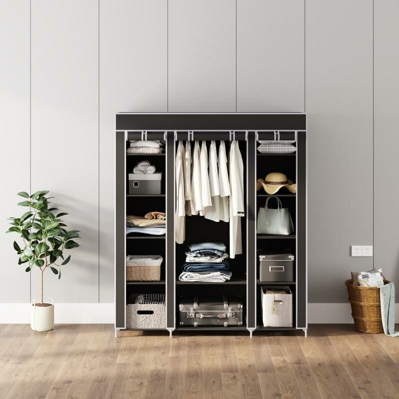 Armoire en Tissu Penderie de Vêtement en Toile Mobilier de Chambre