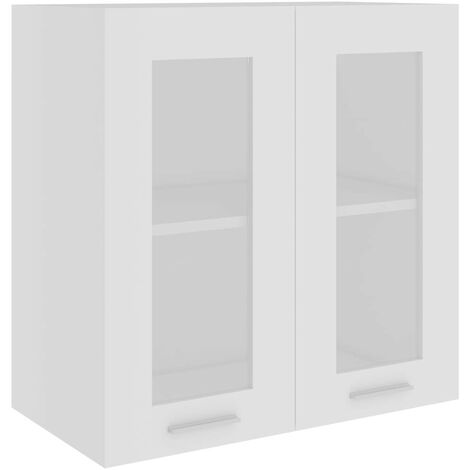 Armoire en verre suspendue Blanc 60x31x60