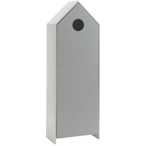 Armoire Enfant 4 Niveaux "Casami" 171cm Gris