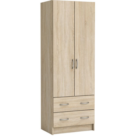 Armoire enfant contemporaine 61 cm chêne clair Louna