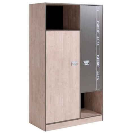 Armoire Fabien 2 portes - gris