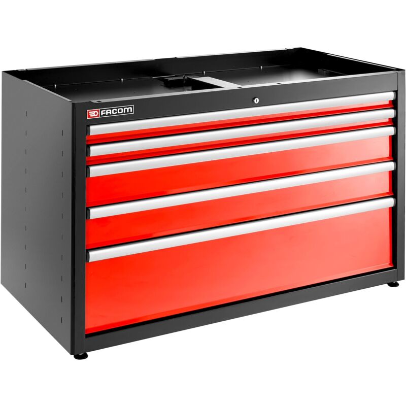 Facom - Armoire basse double JLS3, 5 tiroirs, rouge