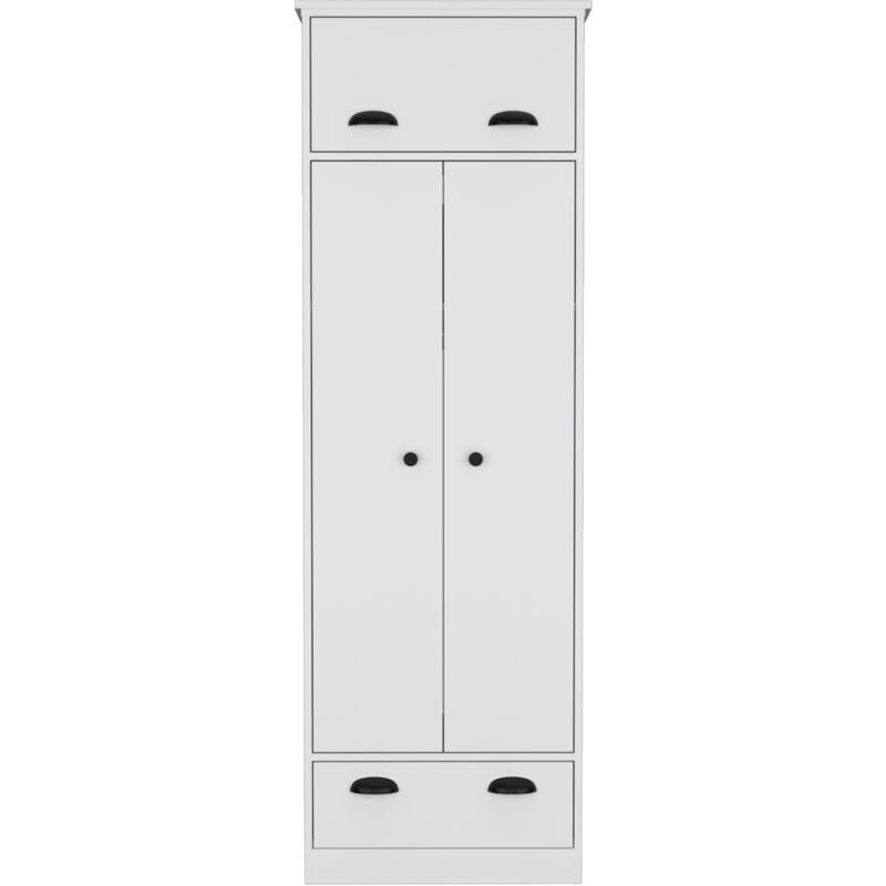 Tuhome Concept - Armoire Falkland 1 tiroir avec 1 tiroir battant et poignées