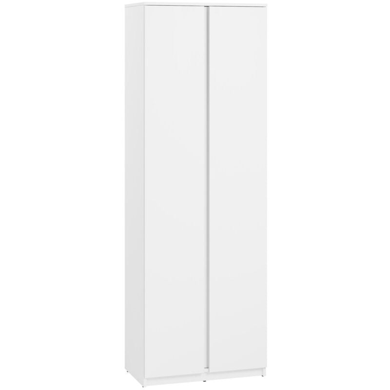 Mobilier1 - Armoire Tescire 100, Blanc, 200x69x40cm, Portes d'armoire: Avec des charnières, Nombre d'étagères: 0