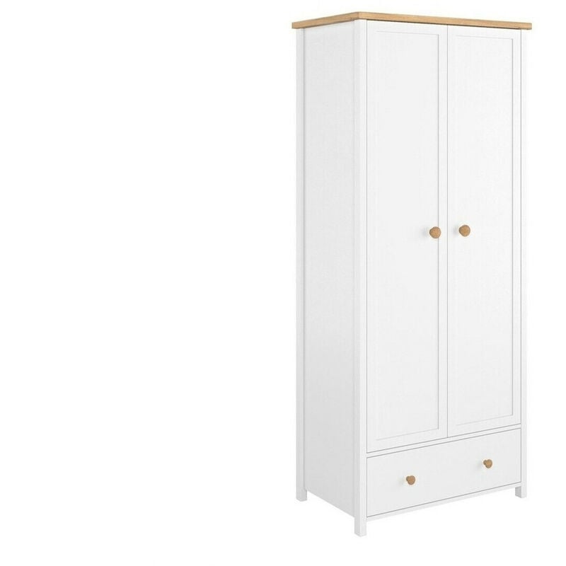 Mobilier1 - Armoire Romelbo 112 , 187x85x52cm, Portes d'armoire: Avec des charnières, Nombre d'étagères: 0