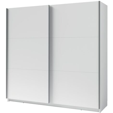 Armoire, garde robe 200 cm 2 portes coulissantes - blanc - Collection ARSALA