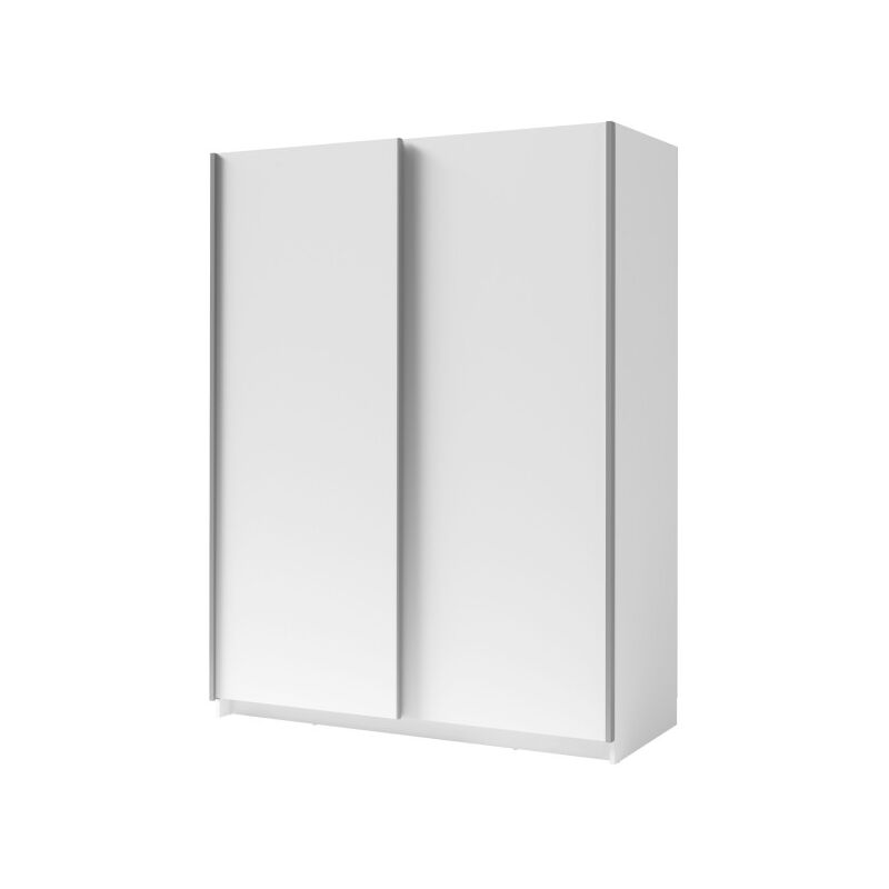 Meublorama - Armoire 2 portes coulissantes - Collection gozu - Coloris blanc - 150 x 198 x 62 cm