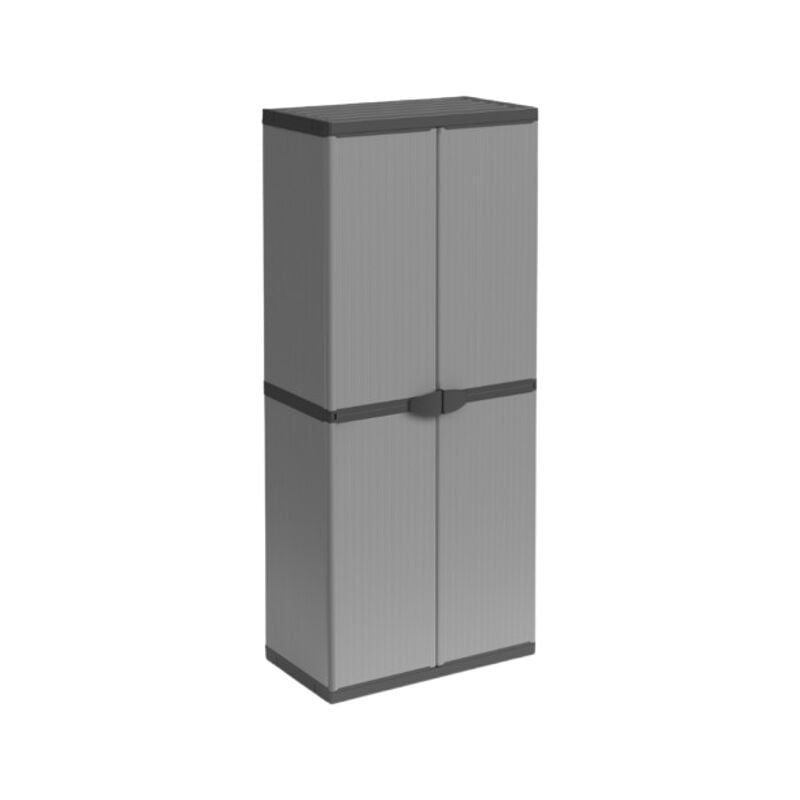 Armoire de rangement multifonction résine 2 portes avec étagères Terry