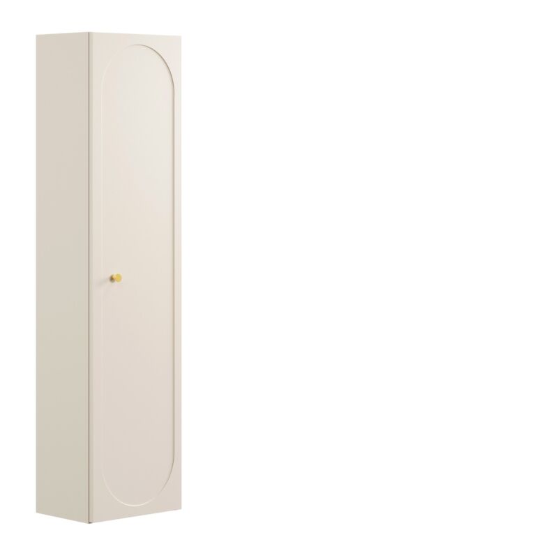 Armoire haute 1 porte Donna Sand 140 cm Sand Beige, style moderne et élégance raffinée