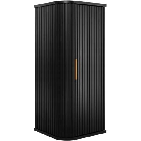 Armoire haute - 79 cm - Noir - Design moderne - Peu encombrant et fonctionnel - Armoires de salle de bains