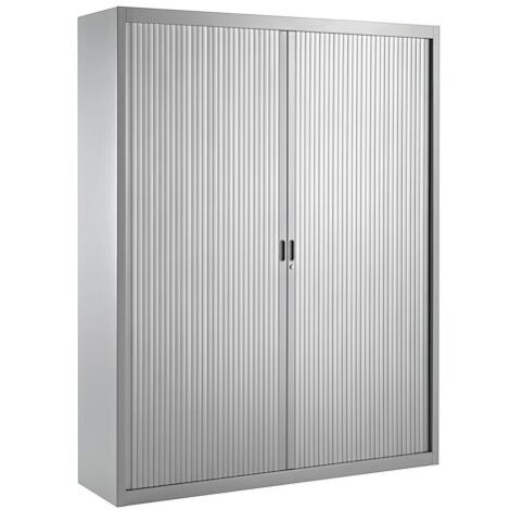 Armoire haute à rideaux démontables Largeurs spécifiques 200 x 160 cm aluminium - Maxiburo