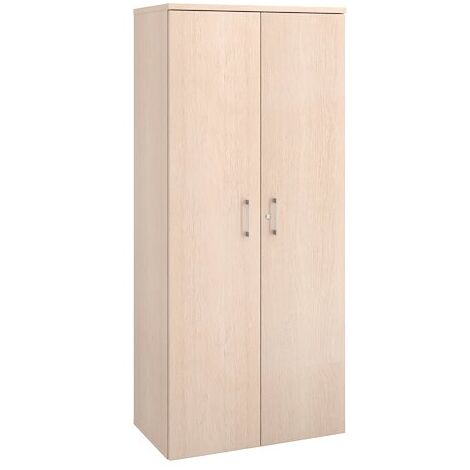 Armoire haute bois H 182 x L 80 cm avec portes battantes chêne clair - Arch - Maxiburo