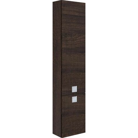 Armoire haute decor chene fonce MBL 2 portes, ouverture gauche 350x1625x208 mm