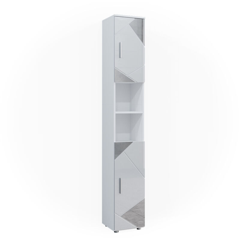 Vicco - Meuble de rangement de salle de bain Irma, Blanc, 30 x 192 cm