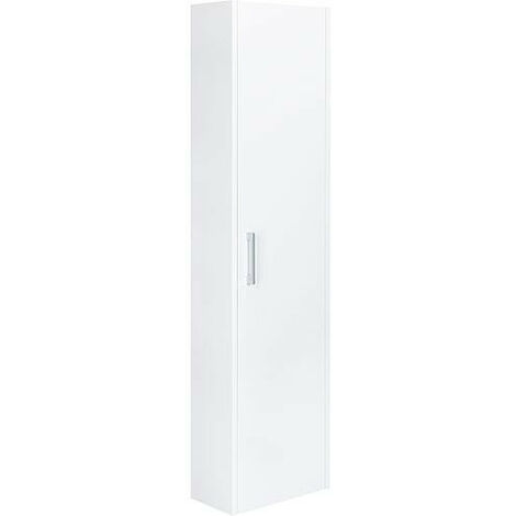 armoire haute MAA, 1 porte blanc brillant, butée à gauche 386x1500x206mm