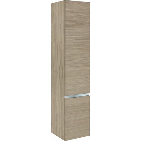 armoire haute MBH 2 portes melèze marron clair, butée à droite 350x1655x370mm