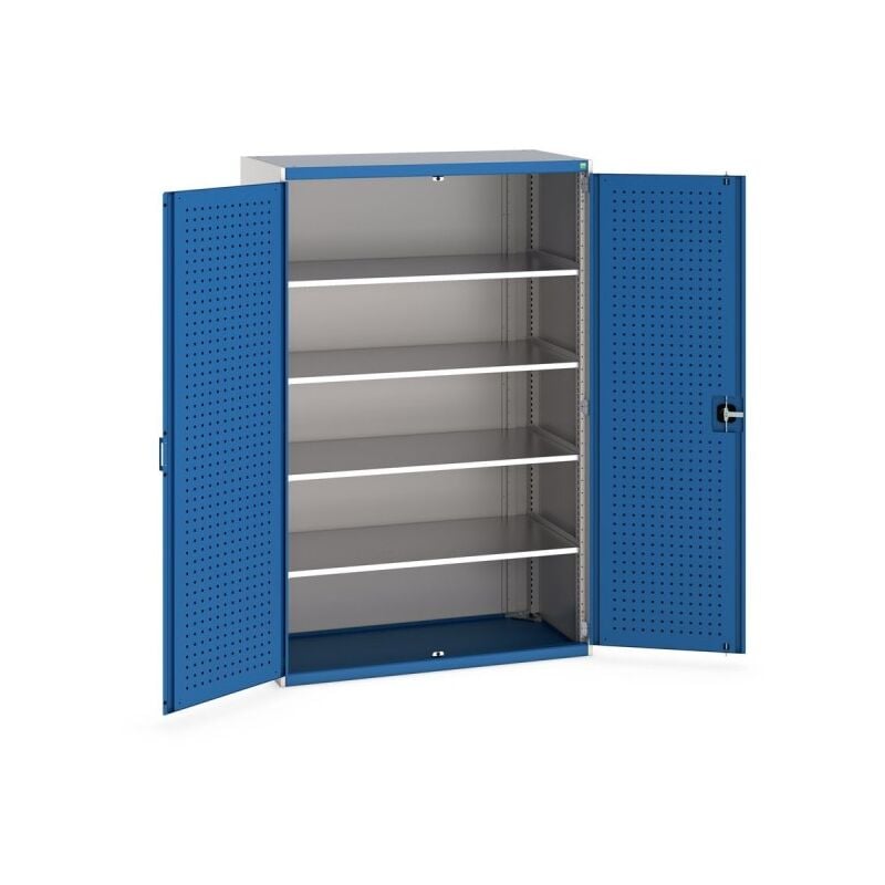 Bott - Armoire Haute Métallique d'Atelier Cubio smf 13620-2.2 2 Portes 130 x 65 x 200 cm Bleu - 40022056.11V