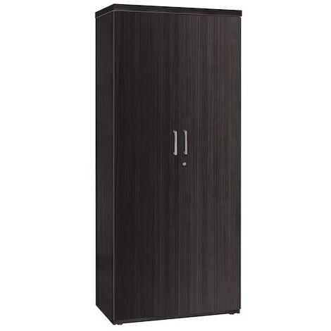 Armoire haute noir ébène H 183 x L 80 cm Milano métal - Maxiburo