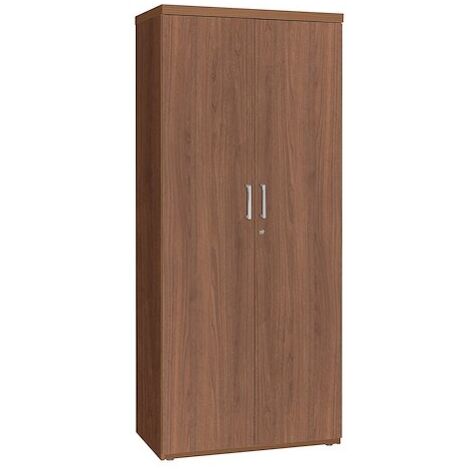 Armoire haute noyer H 183 x L 80 cm Milano métal - Maxiburo