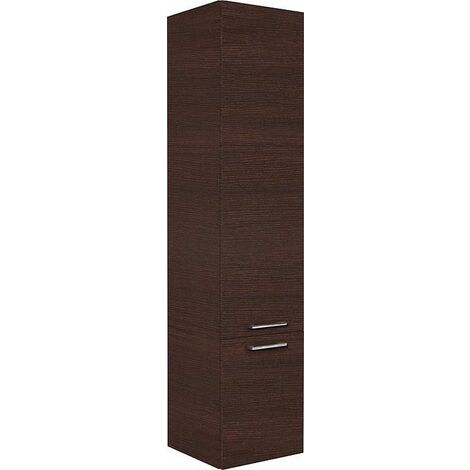 Armoire haute Serie MAA 2 portes chene foncé ouverture droite lxHxP 350x1585x370 mm