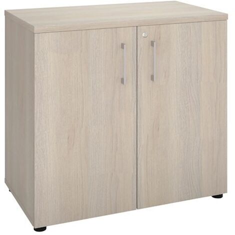 Armoire hauteur bureau ARCH H 75 x L 80 cm - chêne gris - Maxiburo
