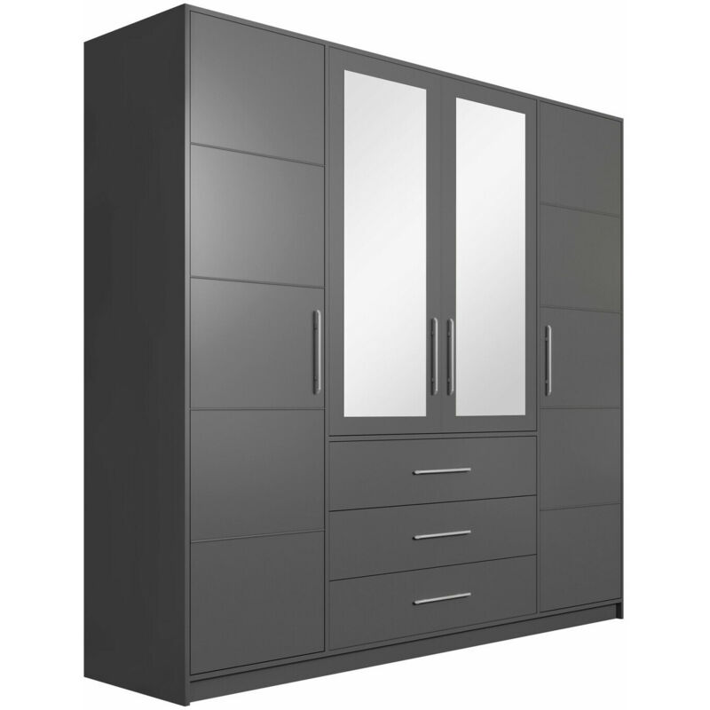 Mobilier1 - Armoire Dortivu 114 , 200x196x58cm, Portes d'armoire: Avec des charnières, Nombre d'étagères: 0
