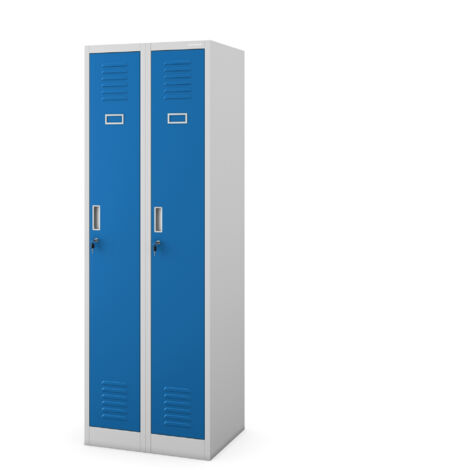 Armoire industrielle en métal pour les documents KACPER II, 600 x 1800 x 500 mm, gris bleu