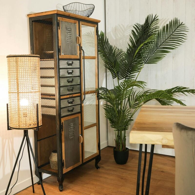 Armoire industrielle métal bois Lamphun