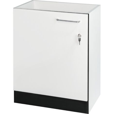 Armoire inférieure KWC AR, SIRIUS, bois, blanc, 570x720x390 mm, ouverture de porte à gauche