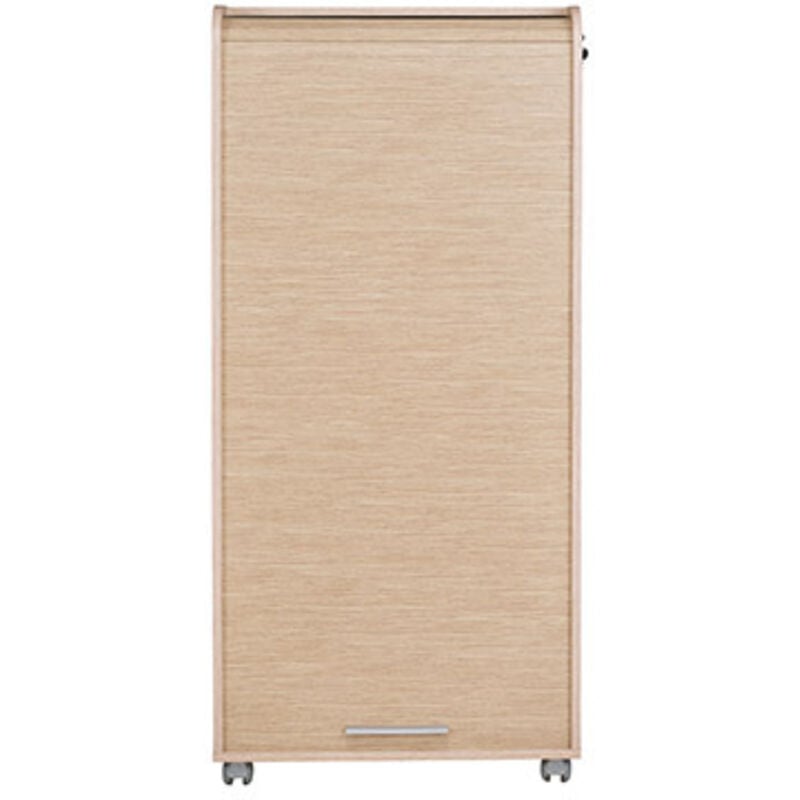 Armoire Informatique Mobile Chêne 2 Tiroirs 5 Niches l 65.2 h 139.9 p 53.1 cm - Coloris: Chêne Naturel