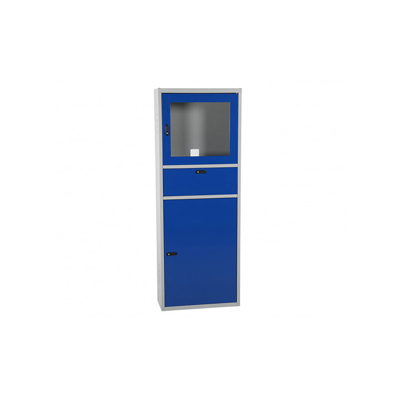 Matisère - Armoire de sécurité bleue pour matériel informatique - Ecran jusqu'à 21 pouces - 4031071154