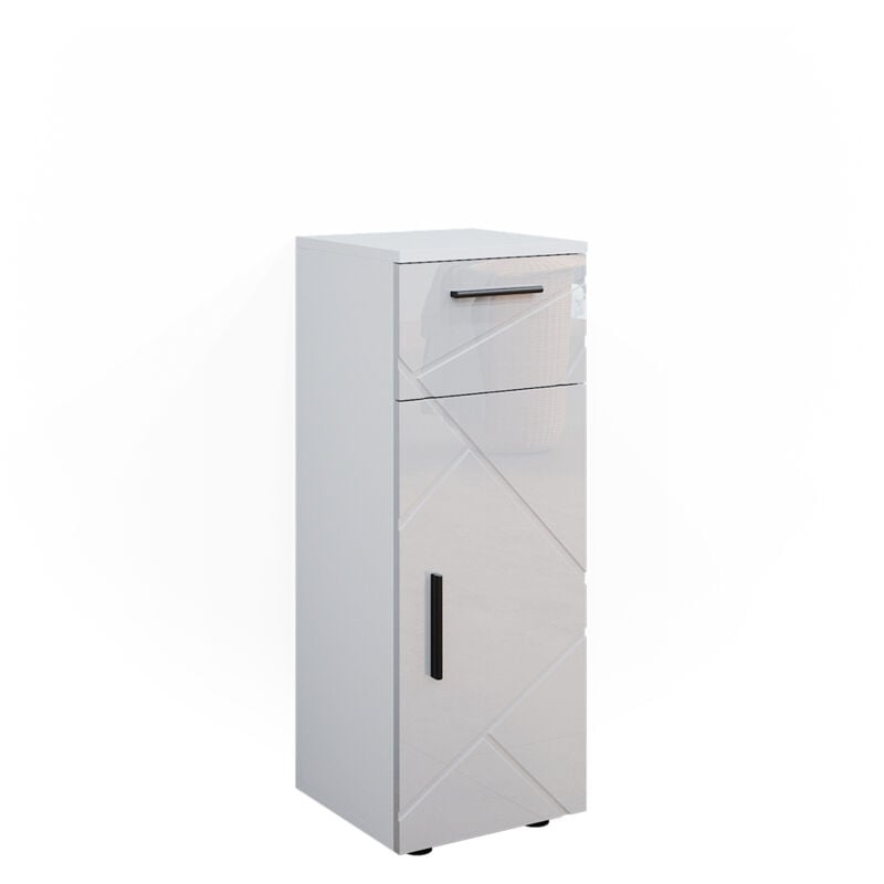 Meuble de rangement de salle de bain Irma, Blanc, 30 x 81 cm, Vicco