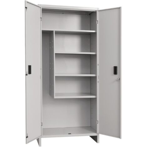 Armoire kit balai avec 2 portes cm 40x80x175h tA le grise