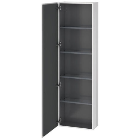 Armoire L-CUBE 500x243x1760mm ouverture droite blanc brillant lack