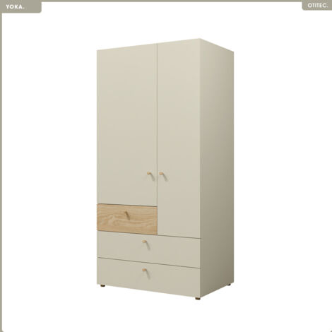 Armoire - L.90 x H.185 x P.60 - YOKA